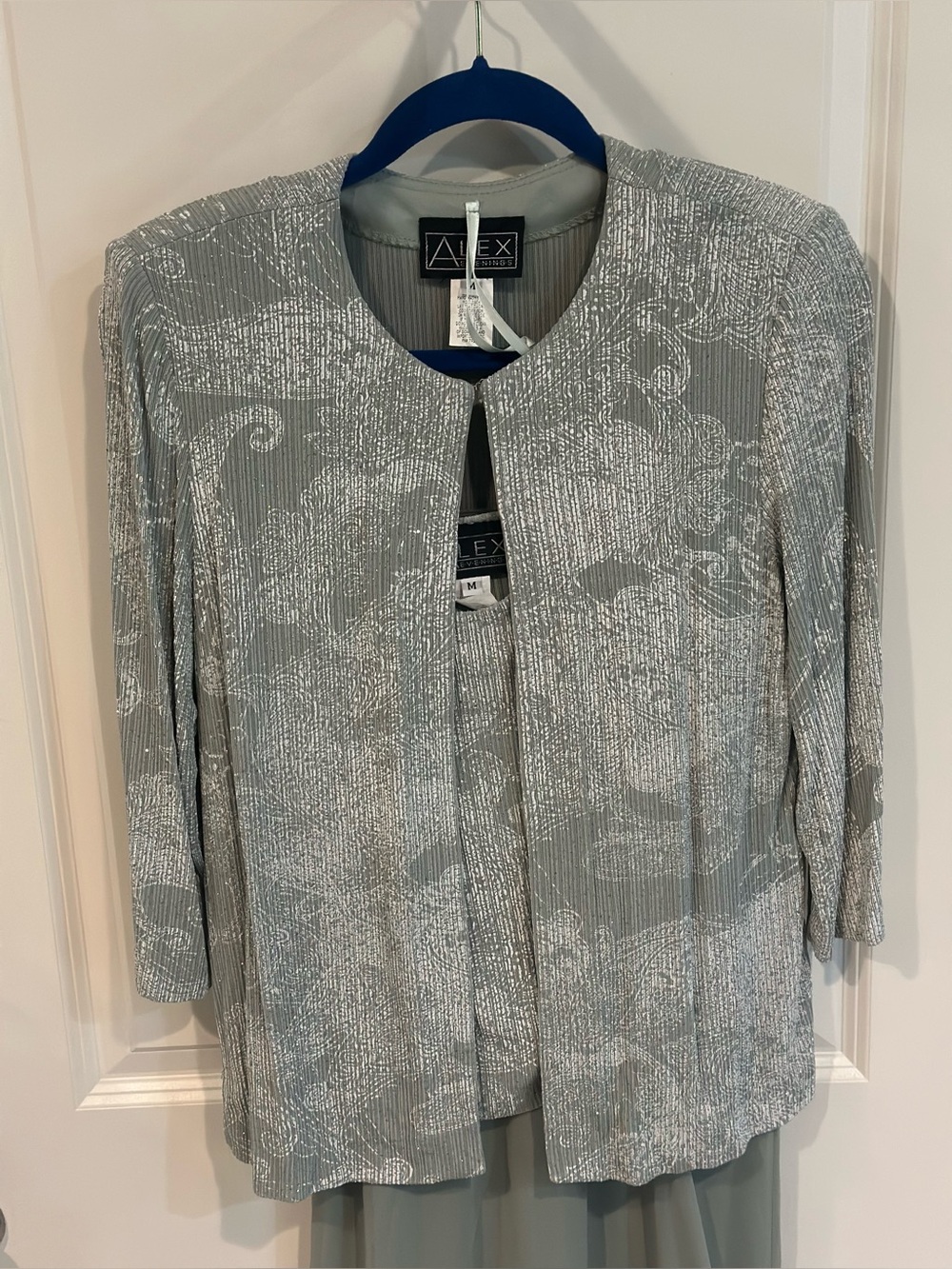 Alex Evenings Sage Metallic Formal 3 Piece Set - Worn Once